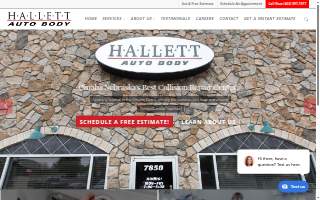 Hallett Autobody website