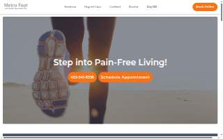 Metro Foot & Ankle Specialist, PC of Omaha website
