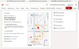 Walgreens Pharmacy website
