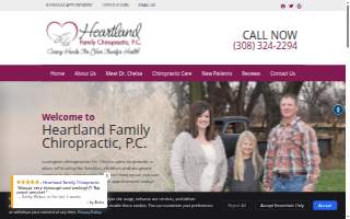 Heartland Family Chiropractic website