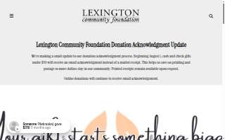 Lexington Community Foundation website