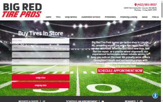 Big Red Tire Pros website