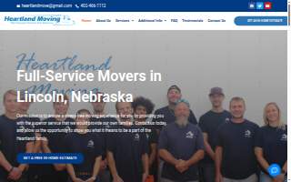 Heartland Moving website