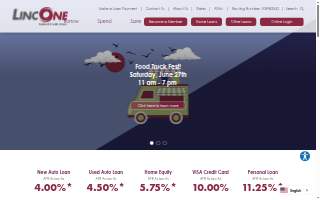 LincOne Federal Credit Union website