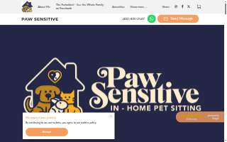 Paw Sensitive of Lincoln website