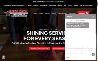 Star City Heating, Cooling, Electrical & Plumbing website