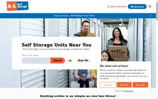 A1 Storage website