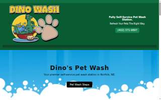 Dino's Pet Wash website