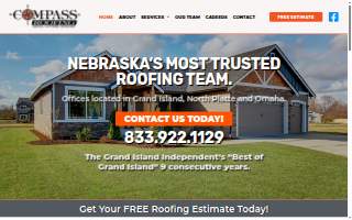 Compass Roofing of North Platte website