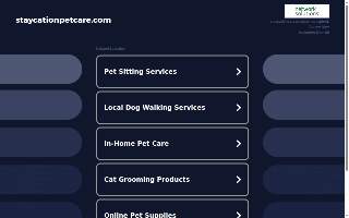 Staycation Pet Care website