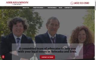Abrahamson Law Office website