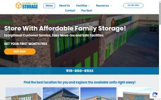 Affordable Family Storage website