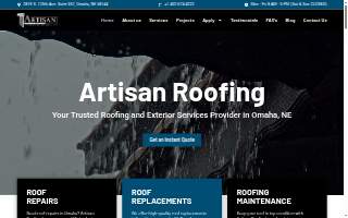 Artisan Roofing Inc website