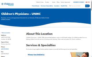 Children’s Physicians – UNMC website