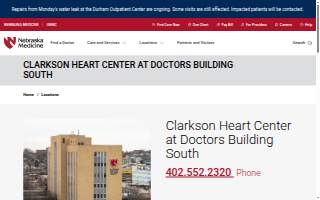 Clarkson Heart Center at Doctors Building South website