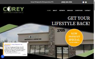 Corey Chiropractic & Acupuncture P.C. website