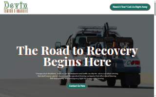Devin Towing & Roadside website