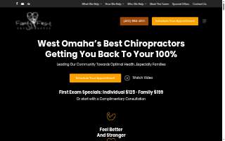 Family First Chiropractic website