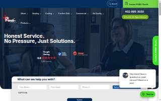 Fred's Heating and Air website