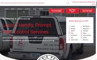 Genie Pest Control website