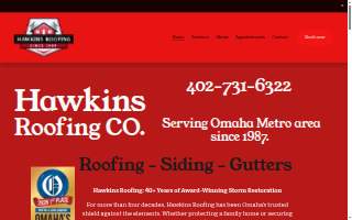 Hawkins Roofing Co. website