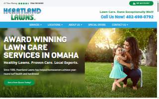 Heartland Lawns website