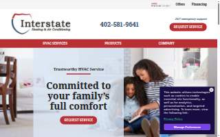 Interstate Heating and Air Conditioning website