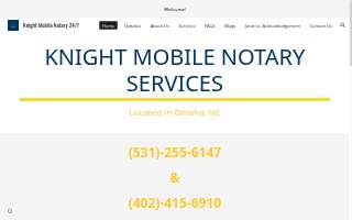 Knight Mobile Notary Services website