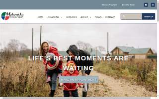 Makovicka Physical Therapy website