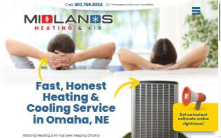 Midlands Heating & Air website