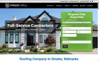 Millard Roofing website