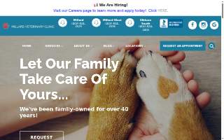 Millard Veterinary Clinics website