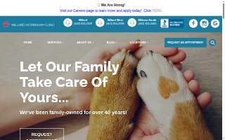 Millard West Veterinary Clinic website