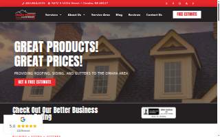 Omaha Roofing and Exteriors website