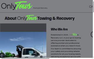 Only Tows & Recovery LLC website