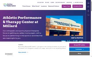 OrthoNebraska Athletic Performance & Therapy Center at Millard website