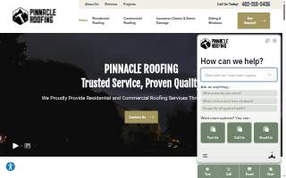 Pinnacle Roofing website