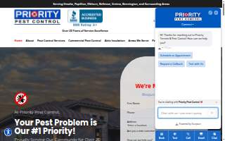 Priority Termite & Pest Control Inc website