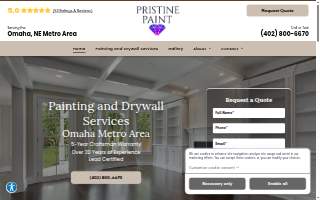 Pristine Paint - Omaha Painter & Drywall Repair website