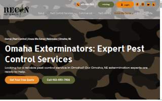 Recon Pest Services of Omaha website