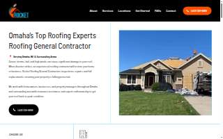 Rocket Roofing General Contractor - Omaha website