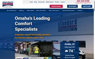 Standard Heating & Air Conditioning, Inc. website