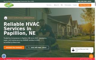 Sustainable Heating & Air website
