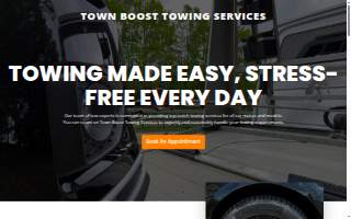 Town Boost Towing Services website