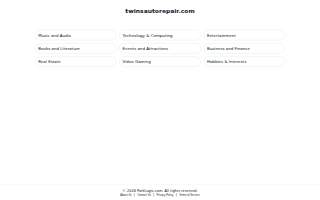 Twins Auto Repair website