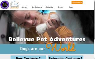 Bellevue Pet Adventures website