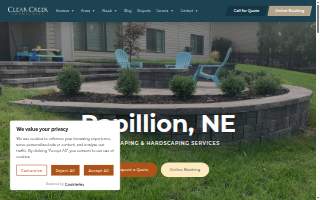 Clear Creek Landscapes of Papillion website