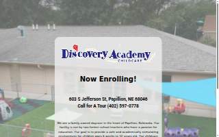 Discovery Academy Childcare website