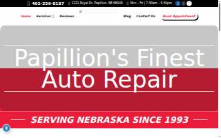 Papillion Auto Service website