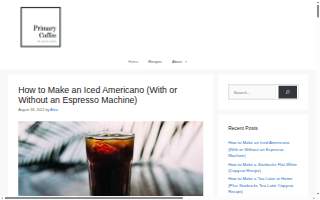 Primary Coffee Company website